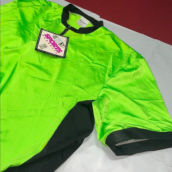DUPONT Fluorescent GREEN BLACK Cycling Shirt NEW Lycra Schnaubelt Biking mens 2X - Picture 9 of 14